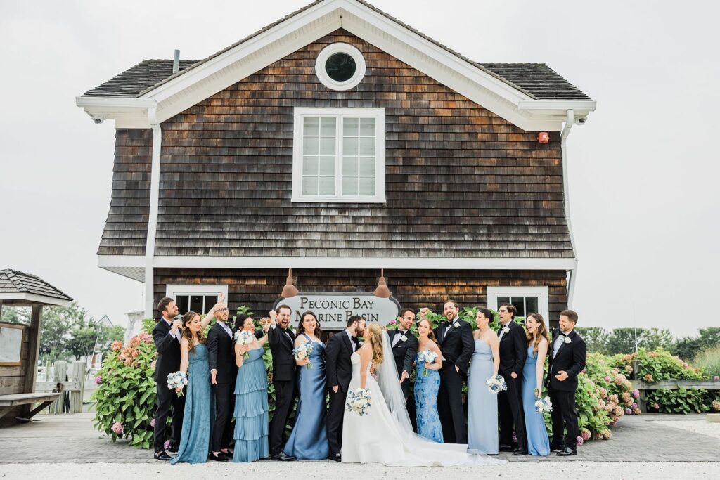 Peconic Bay Yacht Club wedding party